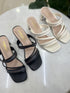 Vintage Double Strap Slid on Heels